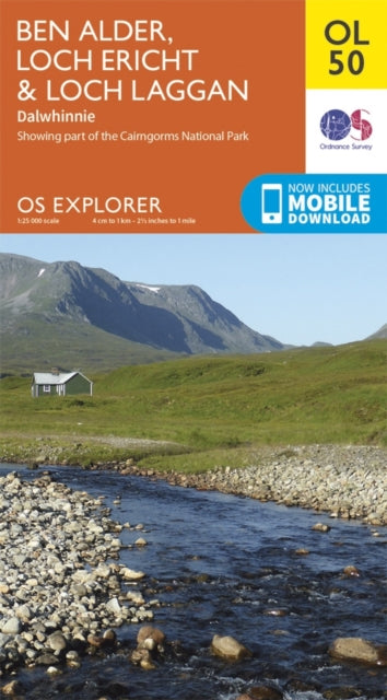 Ben Alder, Loch Ericht & Loch Laggan, Dalwhinnie : OL 50 - 9780319242896