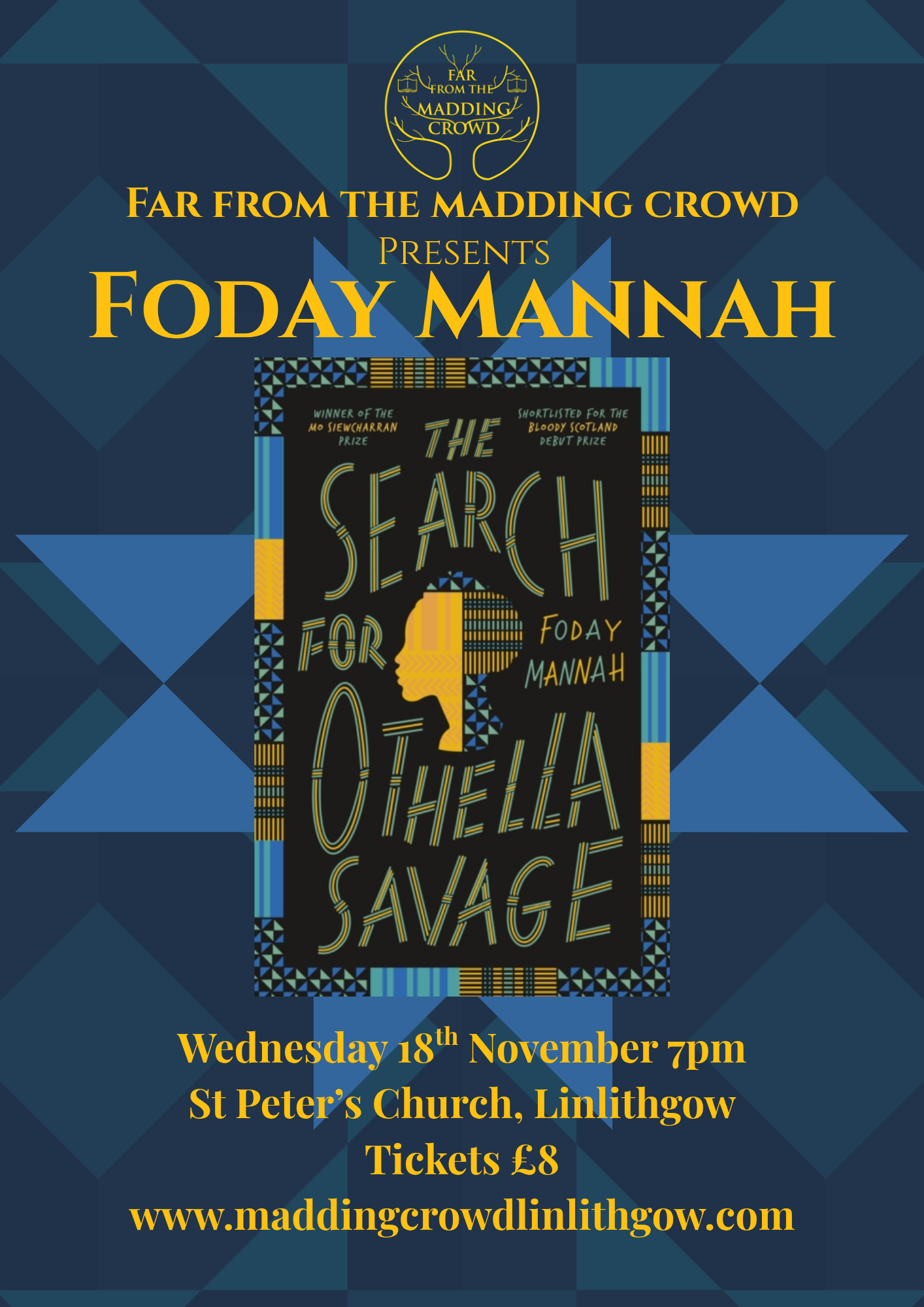 In Conversation with Foday Mannah, The Search for Othella Savage, Wednesday 18th November, 7.00pm