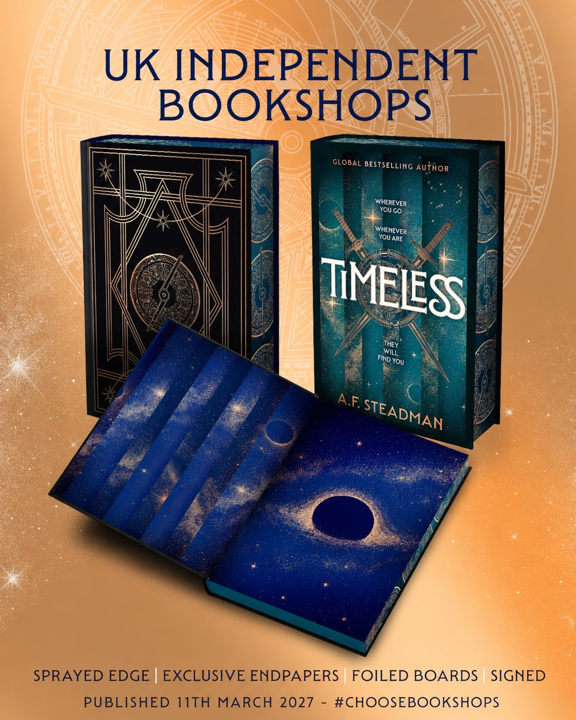 Pre-Order for 11th March 2027: Signed Indie exclusive edition copy of Timeless by A.F. Steadman