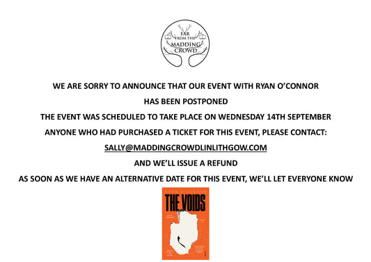 Event with Ryan O'Connor: POSTPONED