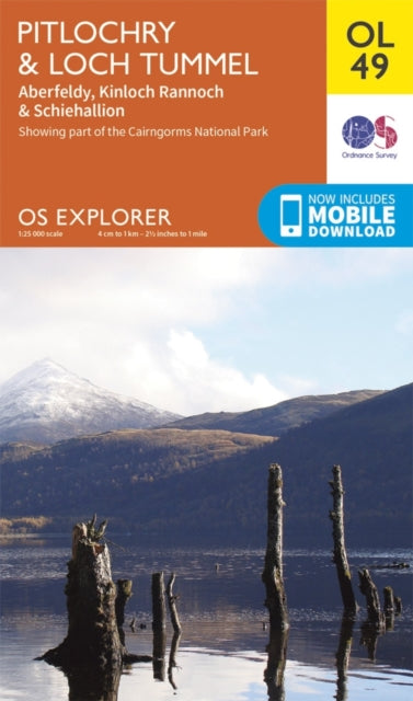 Pitlochry & Loch Tummel, Aberfeldy, Kinloch Rannoch & Schiehallion : OL 49 - 9780319242889