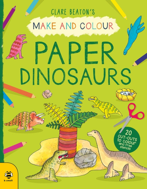 Make & Colour Paper Dinosaurs - 9781912909957